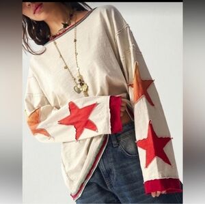 Star Patterned Top Size Medium